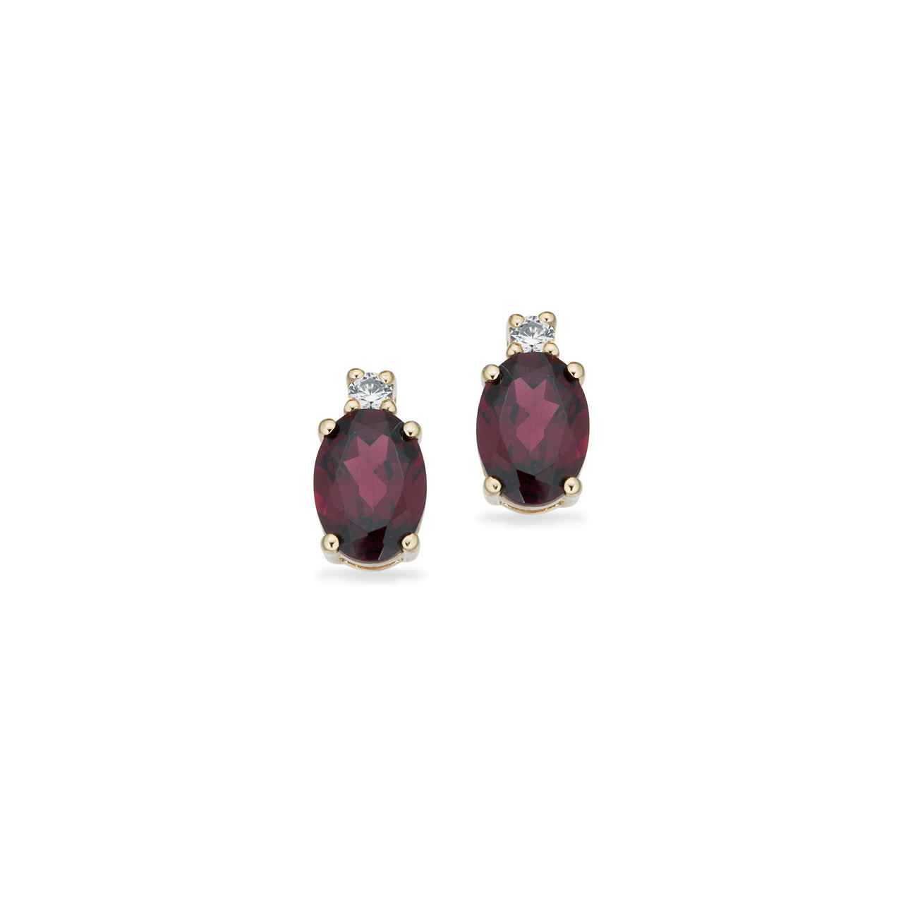 Earsticks rhodolite / zir. 333 yell.