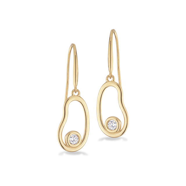 *Ørebøjler cubic zir. 8 kt.