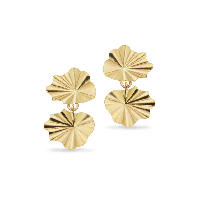 *Ørerhængere plissé 8 kt.