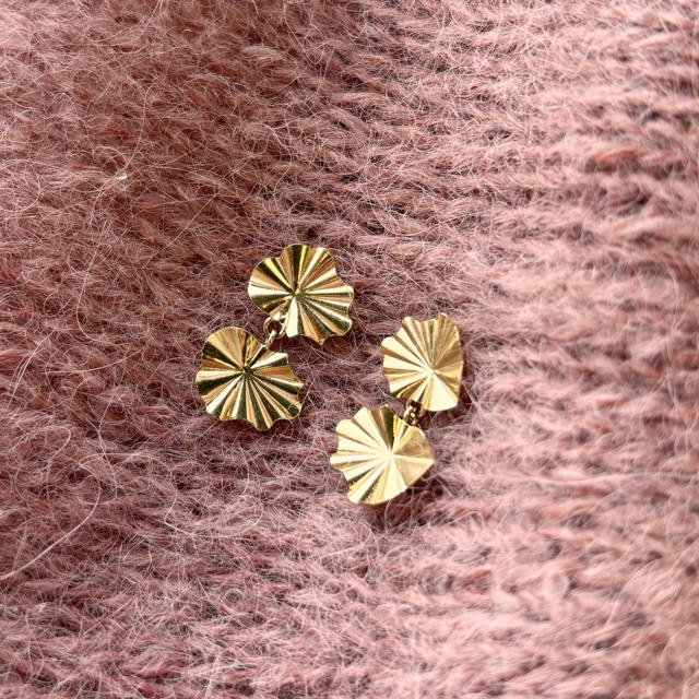 *Ørerhængere plissé 8 kt.