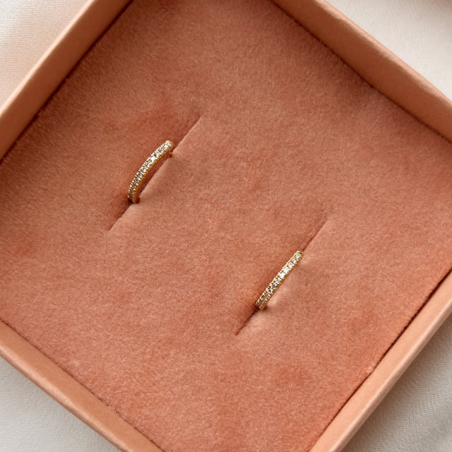 *Dazzling clip-creoler 0,10H-W/SI 14 kt.