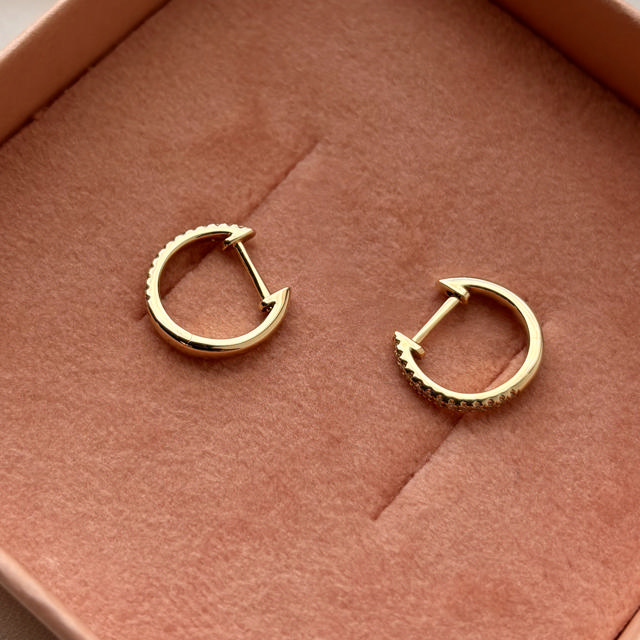 *Dazzling clip-creoler 0,10H-W/SI 14 kt.