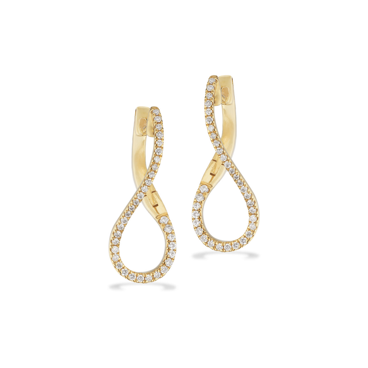 *Dazzling clip-creoler 0,24 H-W/SI 14 kt.