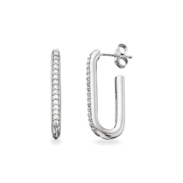 Earsticks link zir. 925 platinium