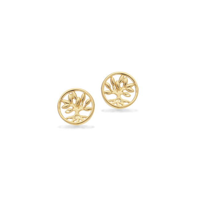 *Øreringe Livets Træ sølv fg.