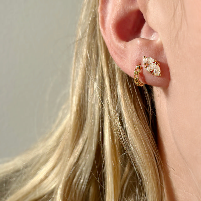 Earsticks zir. 925 goldplated