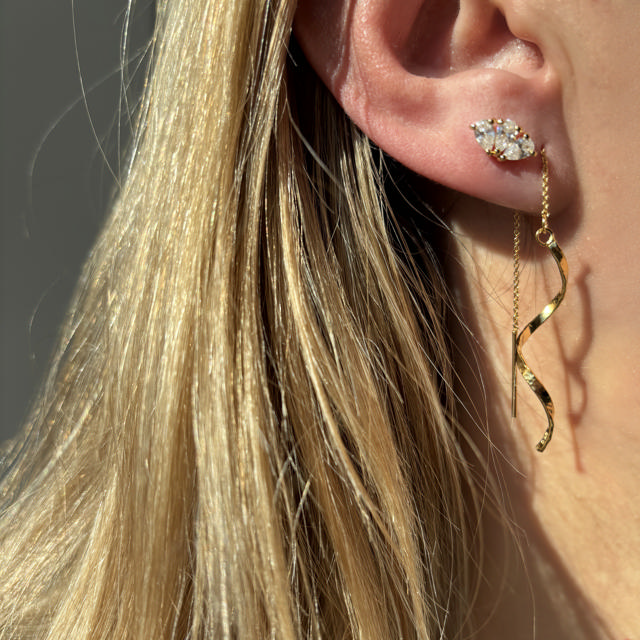 Earsticks zir. 925 goldplated