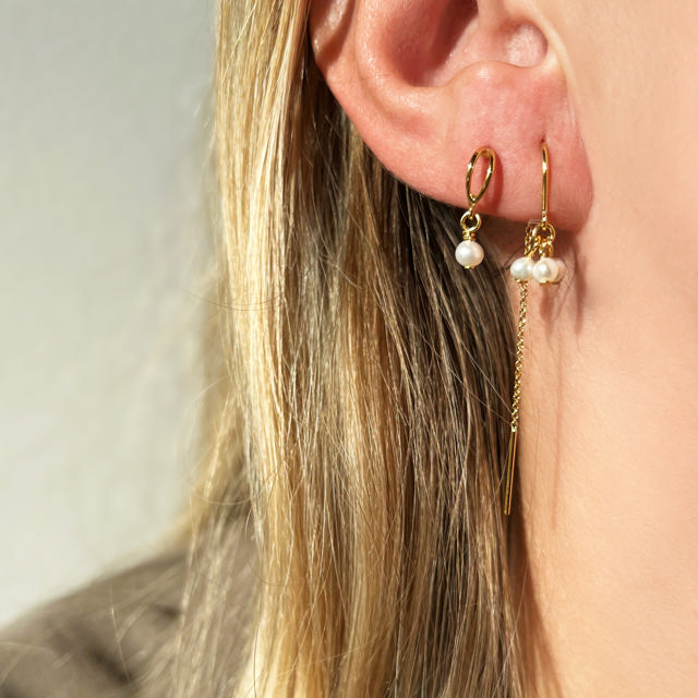 Earsticks fwp. 925 goldplated