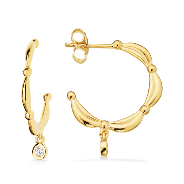 Hoops zir. 925 goldpated