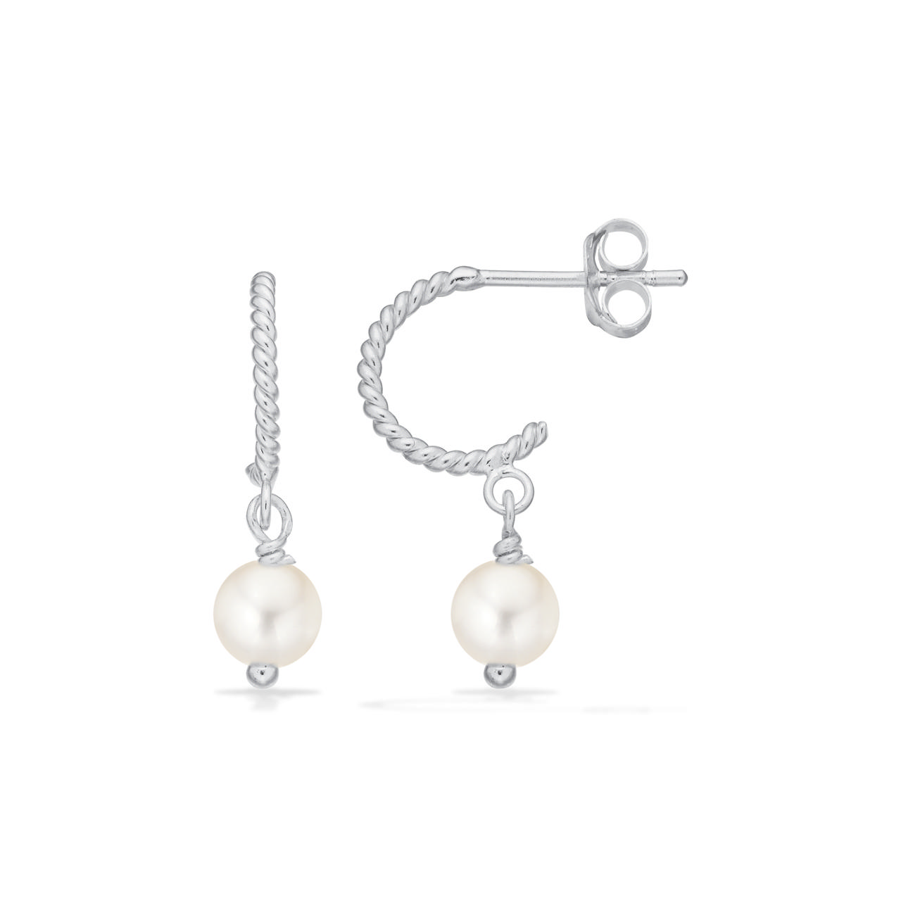 Half hoops pearls 925