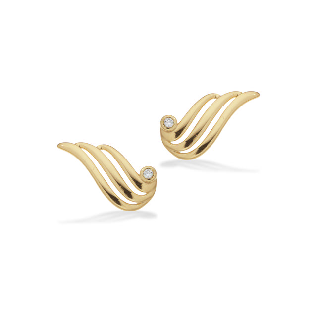 Earsticks zir. 925 goldplated