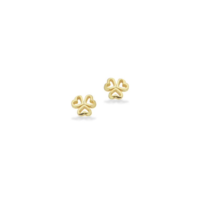 Earsticks clover 925 goldplated