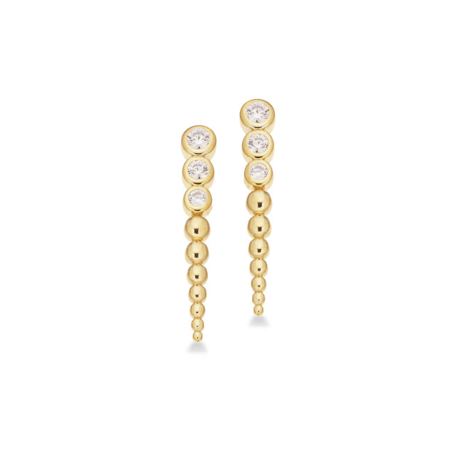 Earsticks zir. 925 goldplated