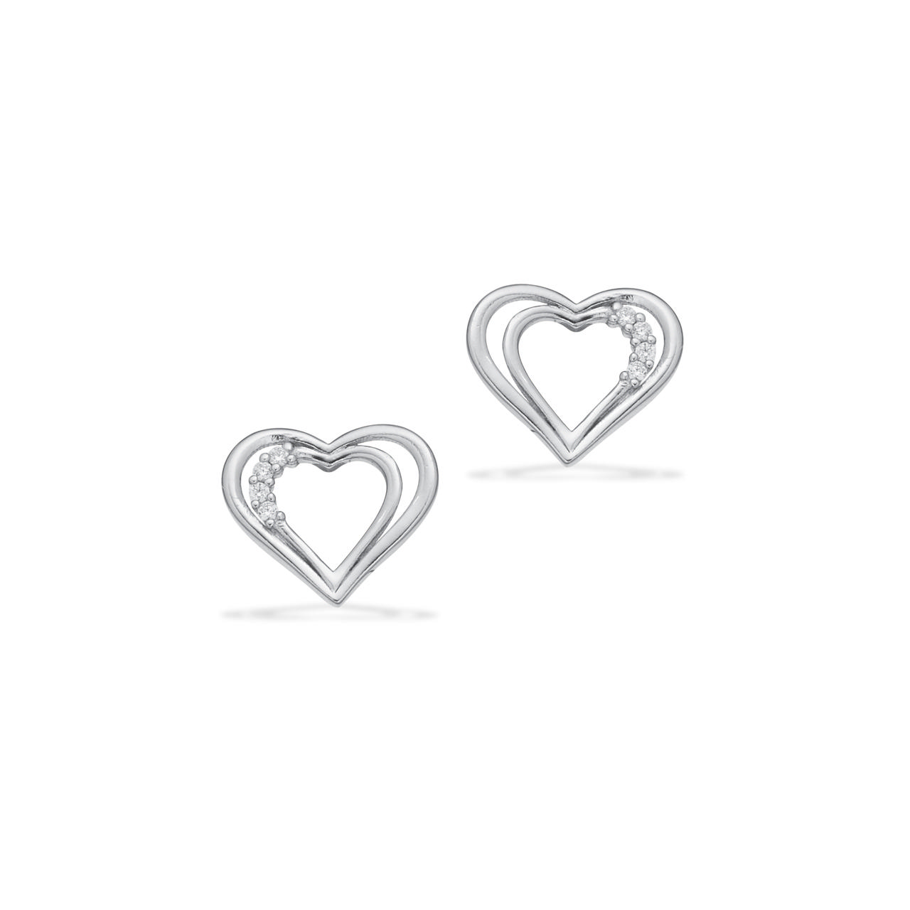 Earsticks heart zir. 925 rho.