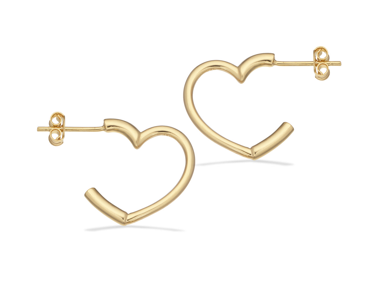 Earrings heart 925 goldplated