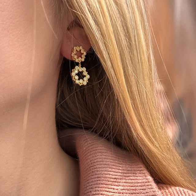 Earhanger zir. 925 goldplated