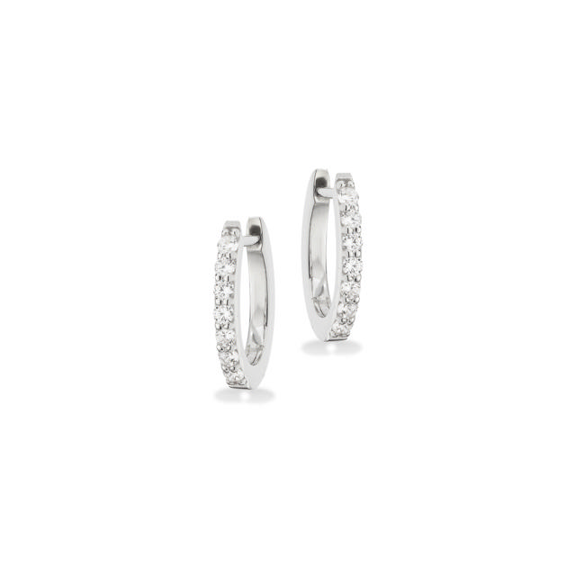 *SoHo Clip-creoler oval cubic zir. sølv rh. 