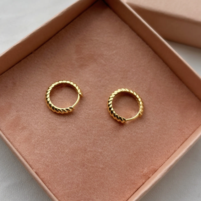 *Clip-creoler snoet 14 mm sølv fg.