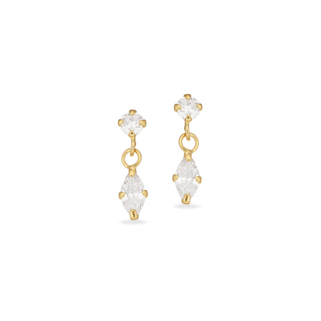 *Ørehængere cubic zir. sølv fg.