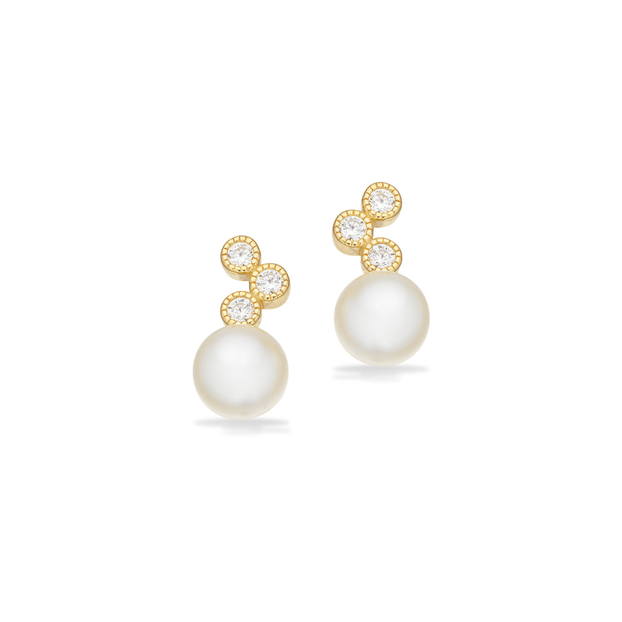 Earsticks fwp. zir. 925 goldplated