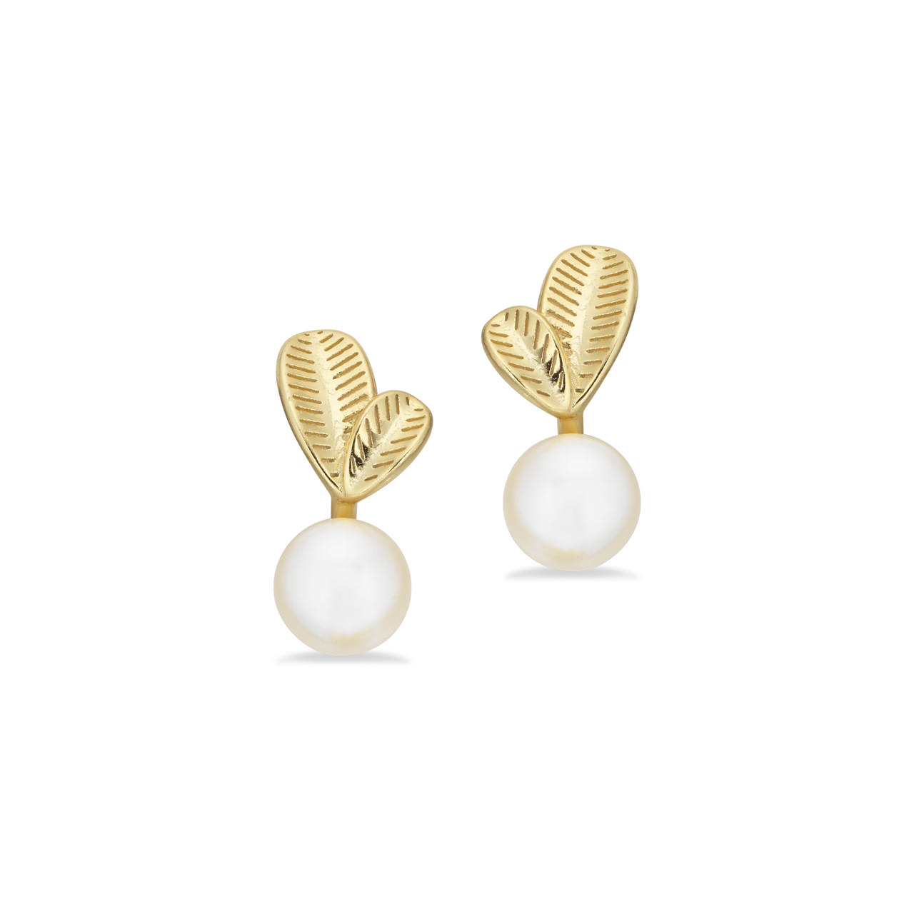 Øreringe blad fkp. sølv fg.