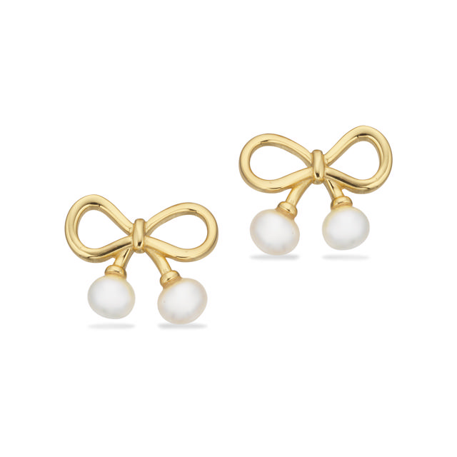 Øreringe sløjfe fkp. sølv fg.