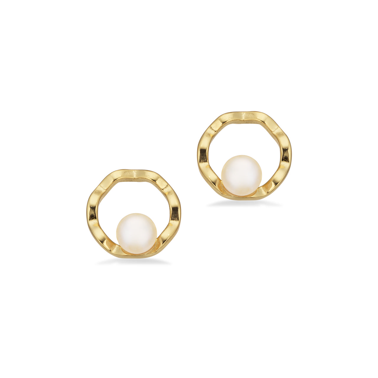 Øreringe cirkel fkp. sølv fg.