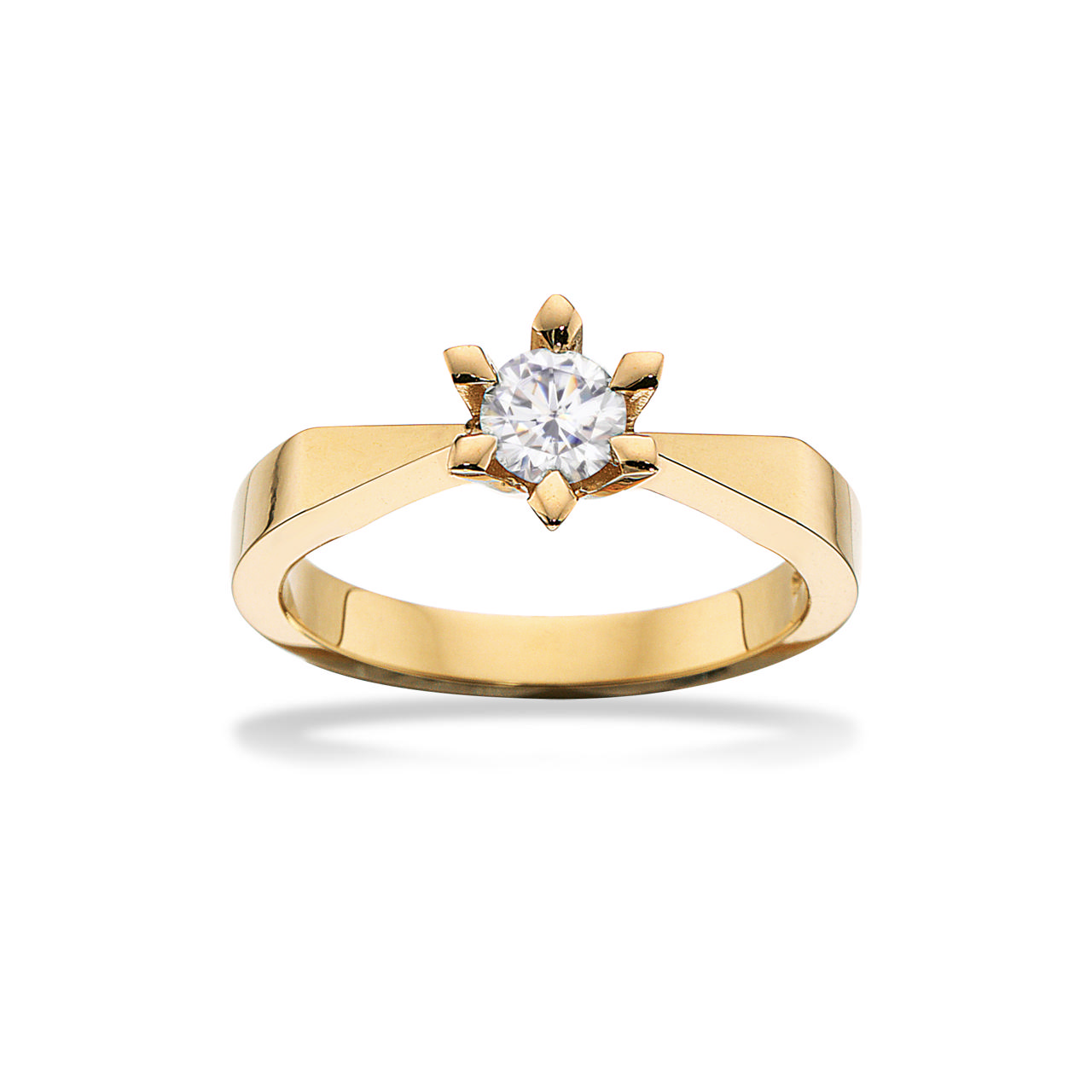 *Victoria ring 14 kt. rd 0,50 G-TW/SI