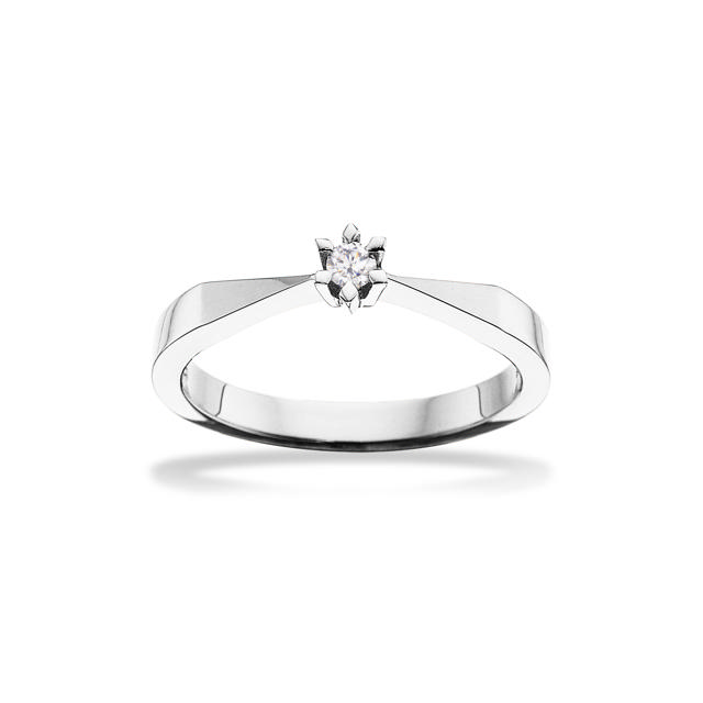 *Victoria ring 14 kt. hv 0,05 G-TW/SI