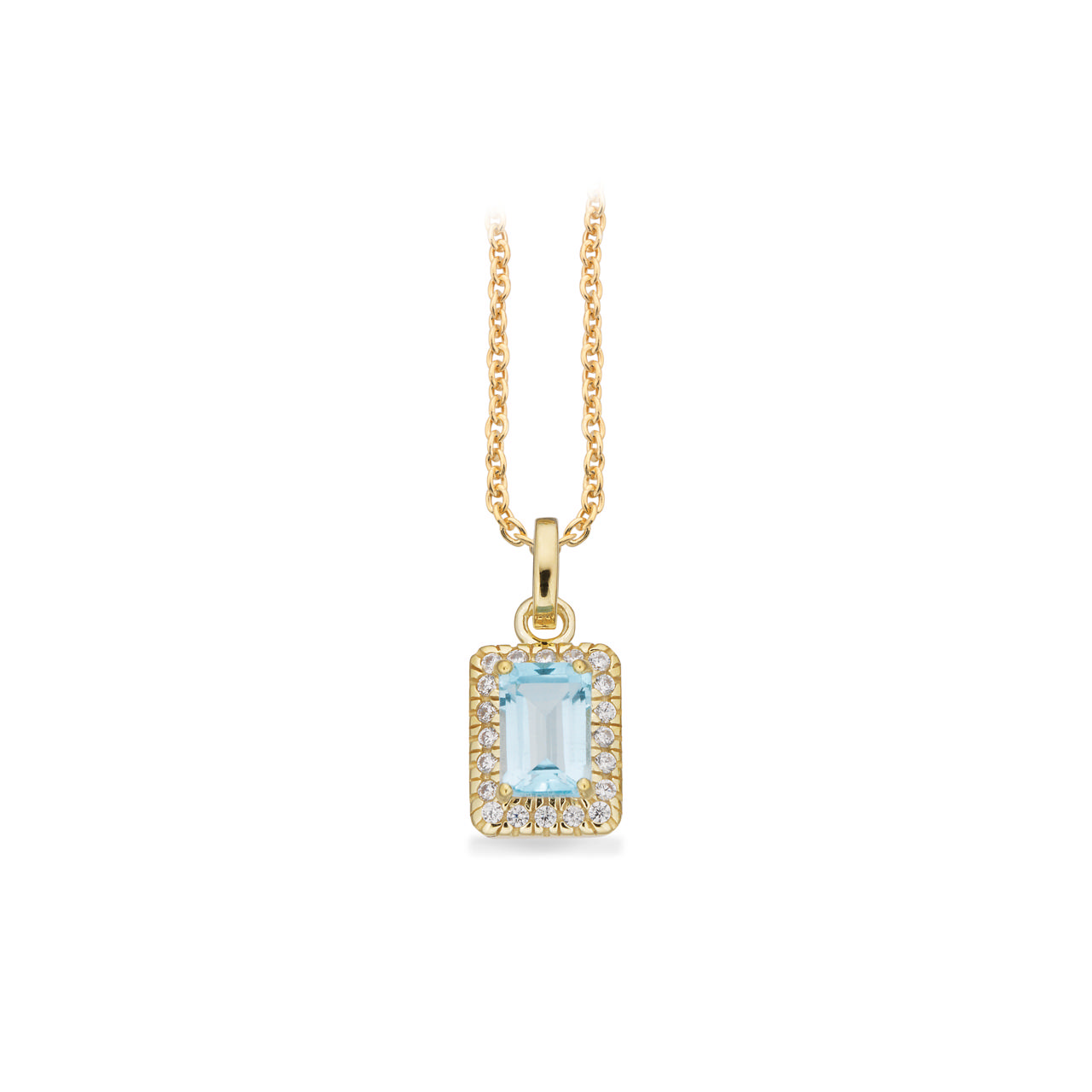 Pendant topaz / zir. 333 yell.