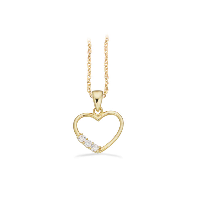 Pendant heart zir. 333 yell.