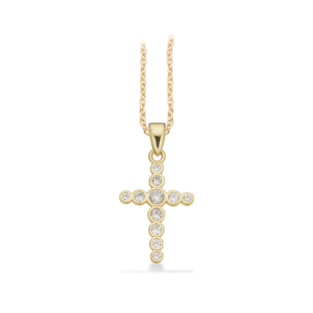 Pendant cross zir. 333 yell.