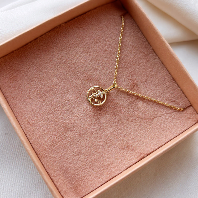 *Vedhæng Tro-håb-kærlig. cubic zir 8 kt m.sølvkæde