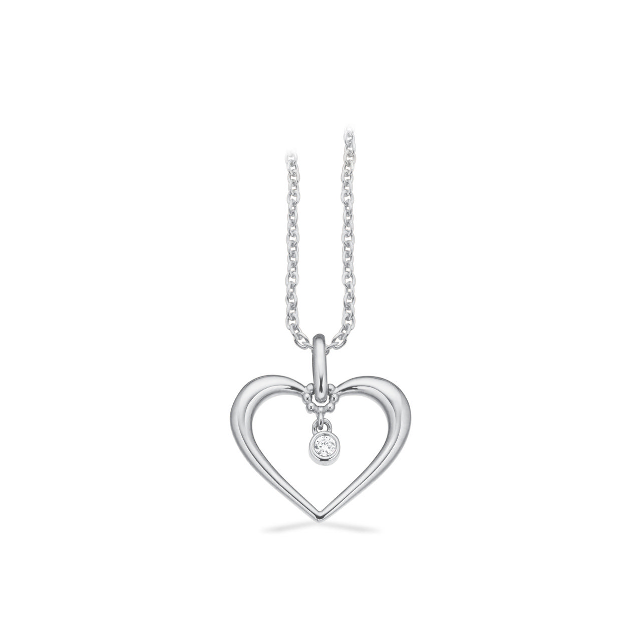Pendant heart 0,02 333 white