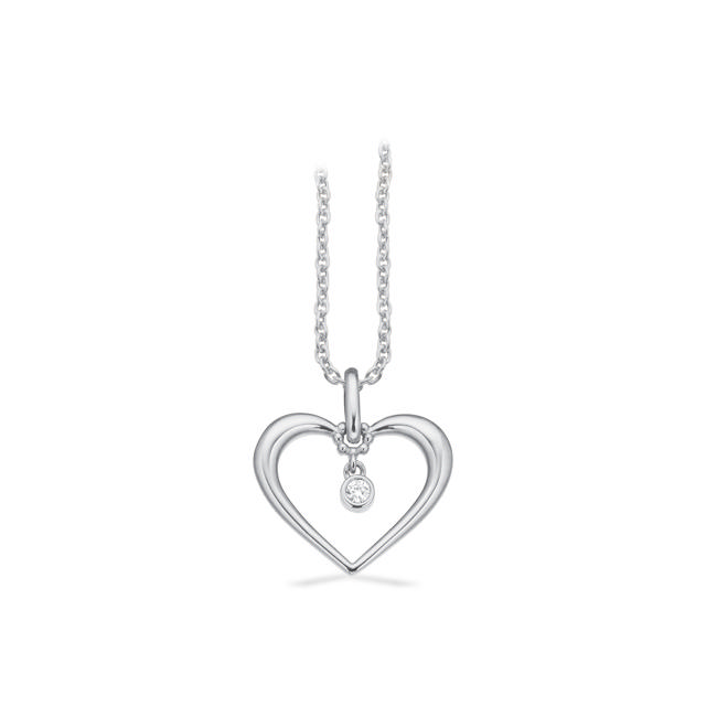Pendant heart 0,02 333 white
