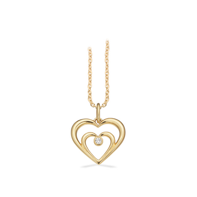 Pendant heart 0,02 333 yell.