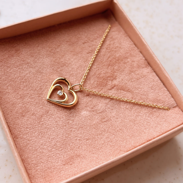 Pendant heart 0,02 333 yell.