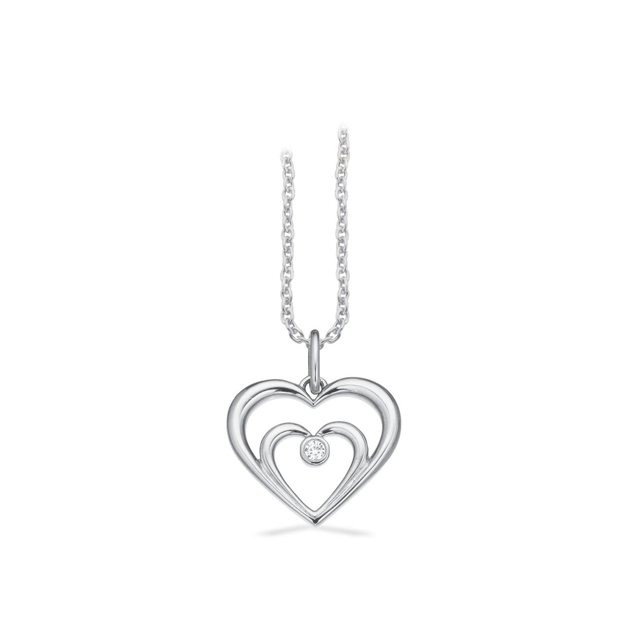 Pendant heart 0,02 333 white