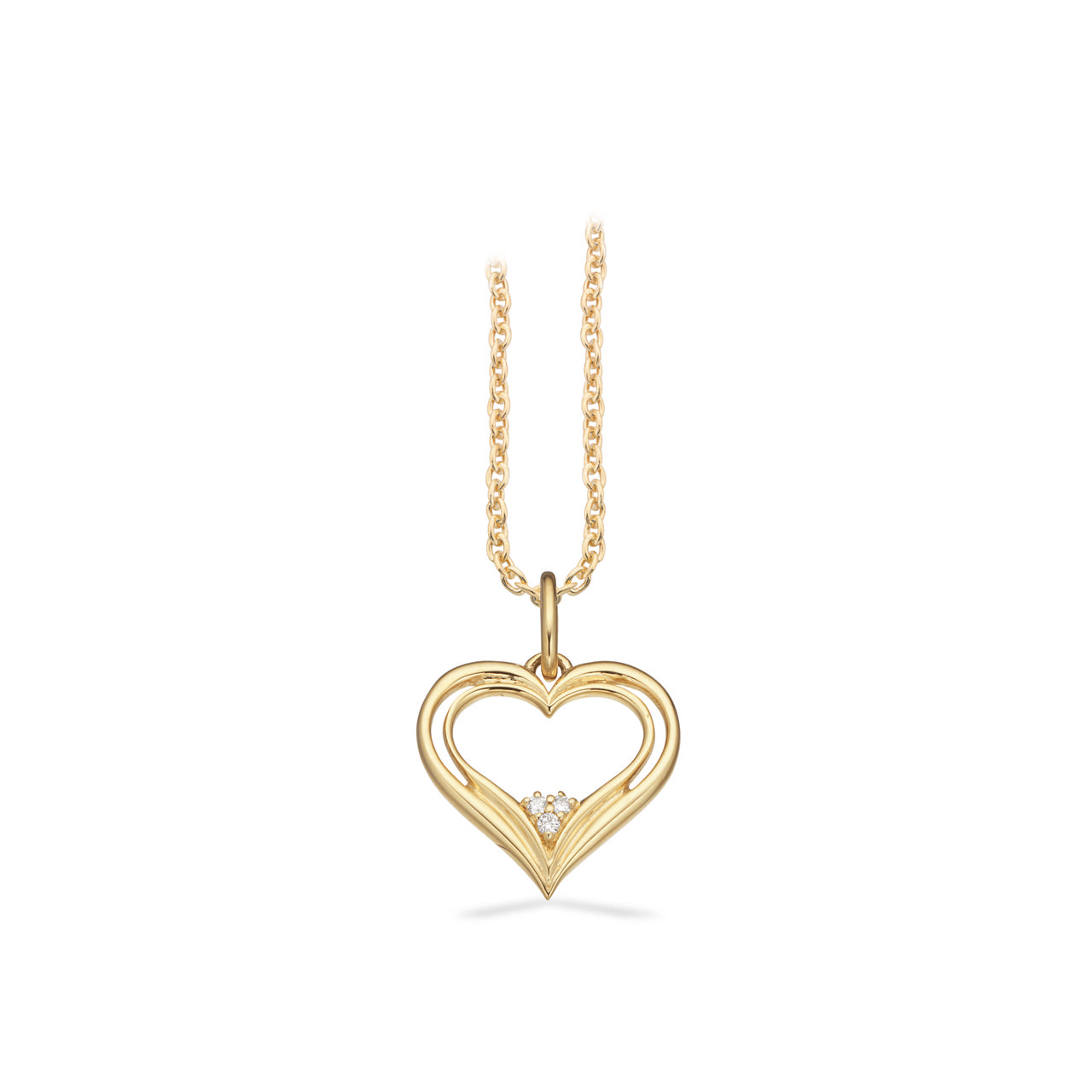 Pendant heart 0,015 333 yell.