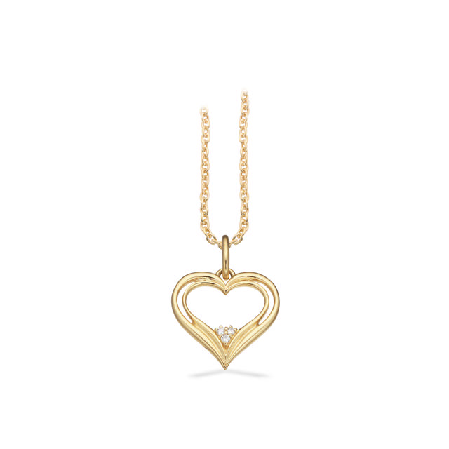 Pendant heart 0,015 333 yell.