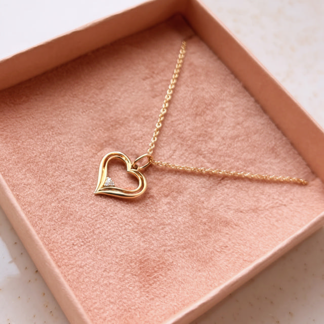 Pendant heart 0,015 333 yell.