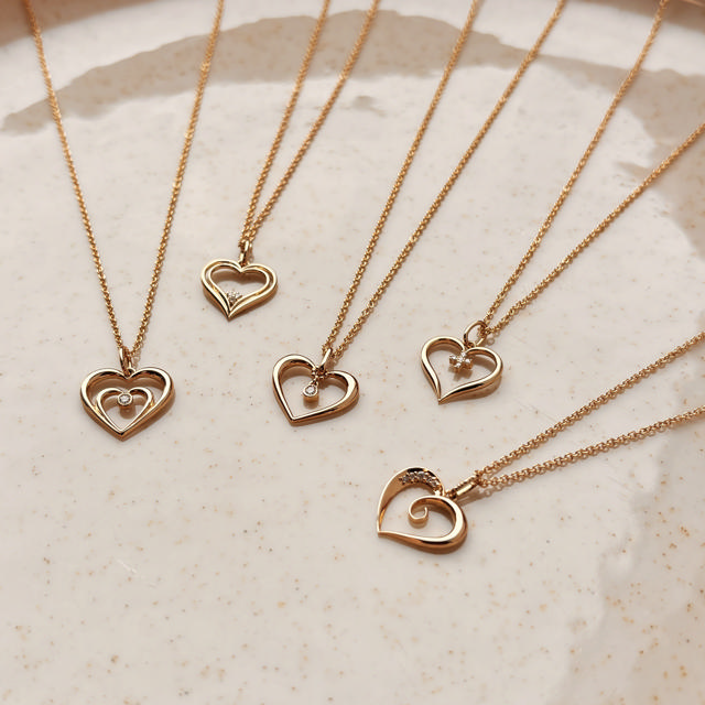 Pendant heart 0,015 333 yell.