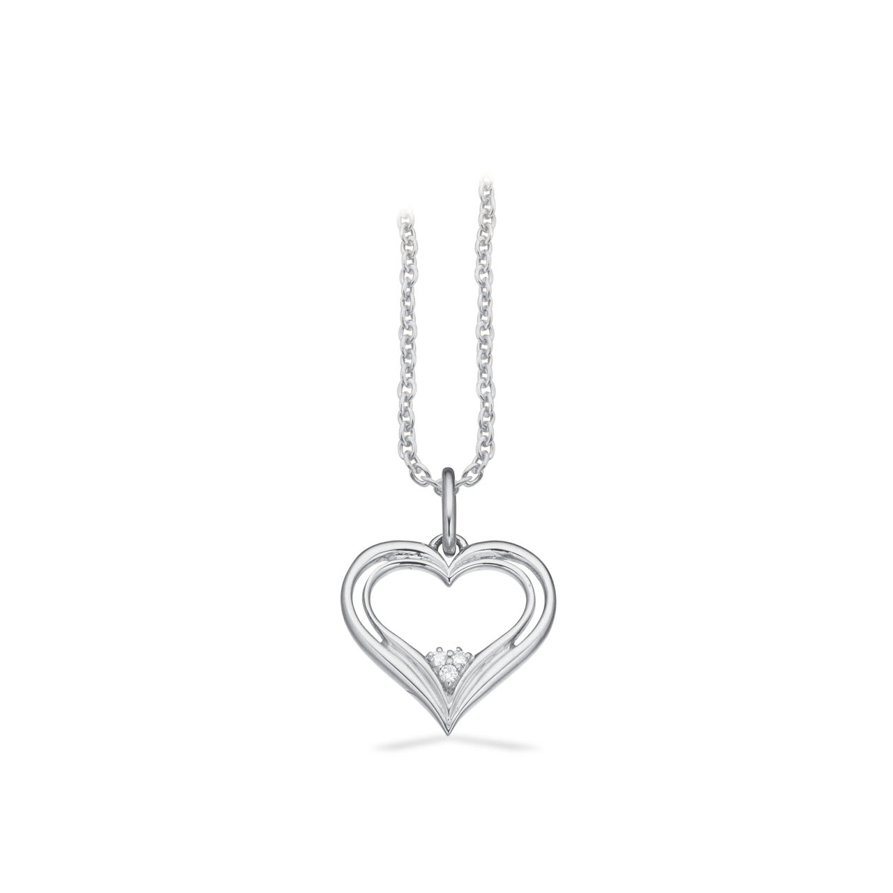 Pendant heart 0,015 333 white