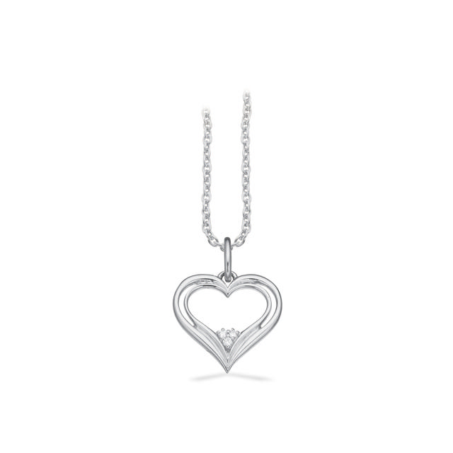 Pendant heart 0,015 333 white