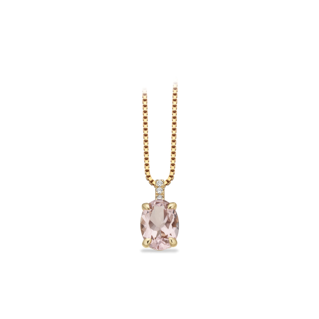 Pendant 0,01 H-W/SI Morganite 585 yell.
