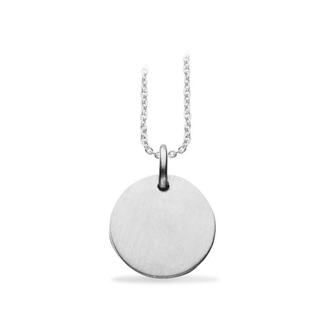 round tag 13 mm silver white