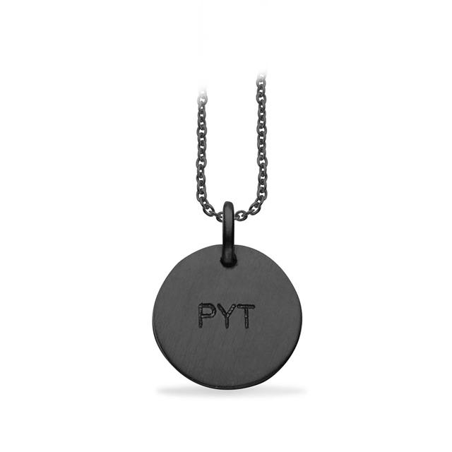 #TagMe rund PYT grav.13mm sølv so.rho. m/kæde