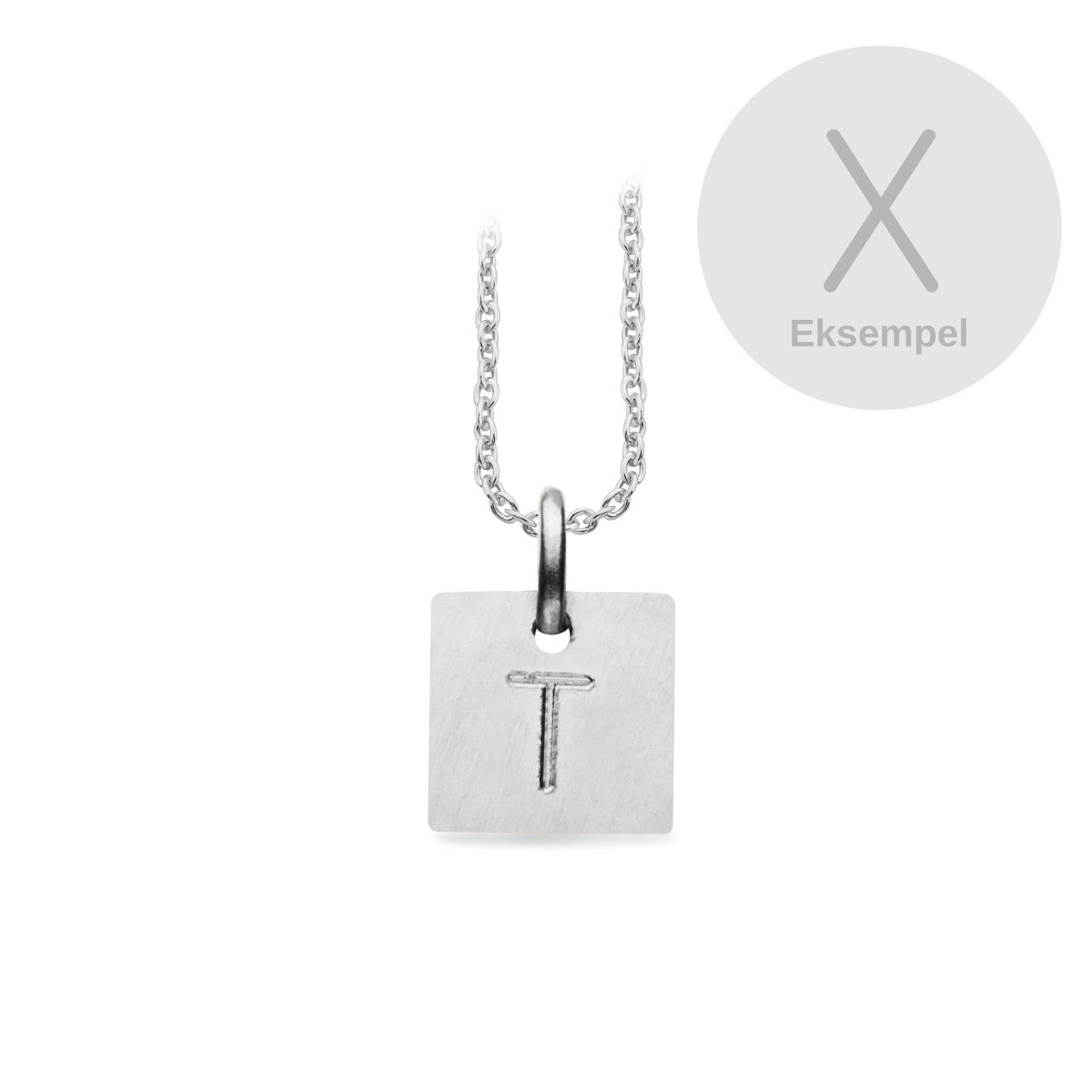 #TagMe firkant X 8 mm sølv m/kæde