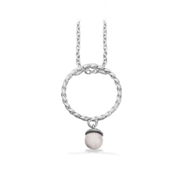 Vedhæng Swarovski perle sølv m/kæde