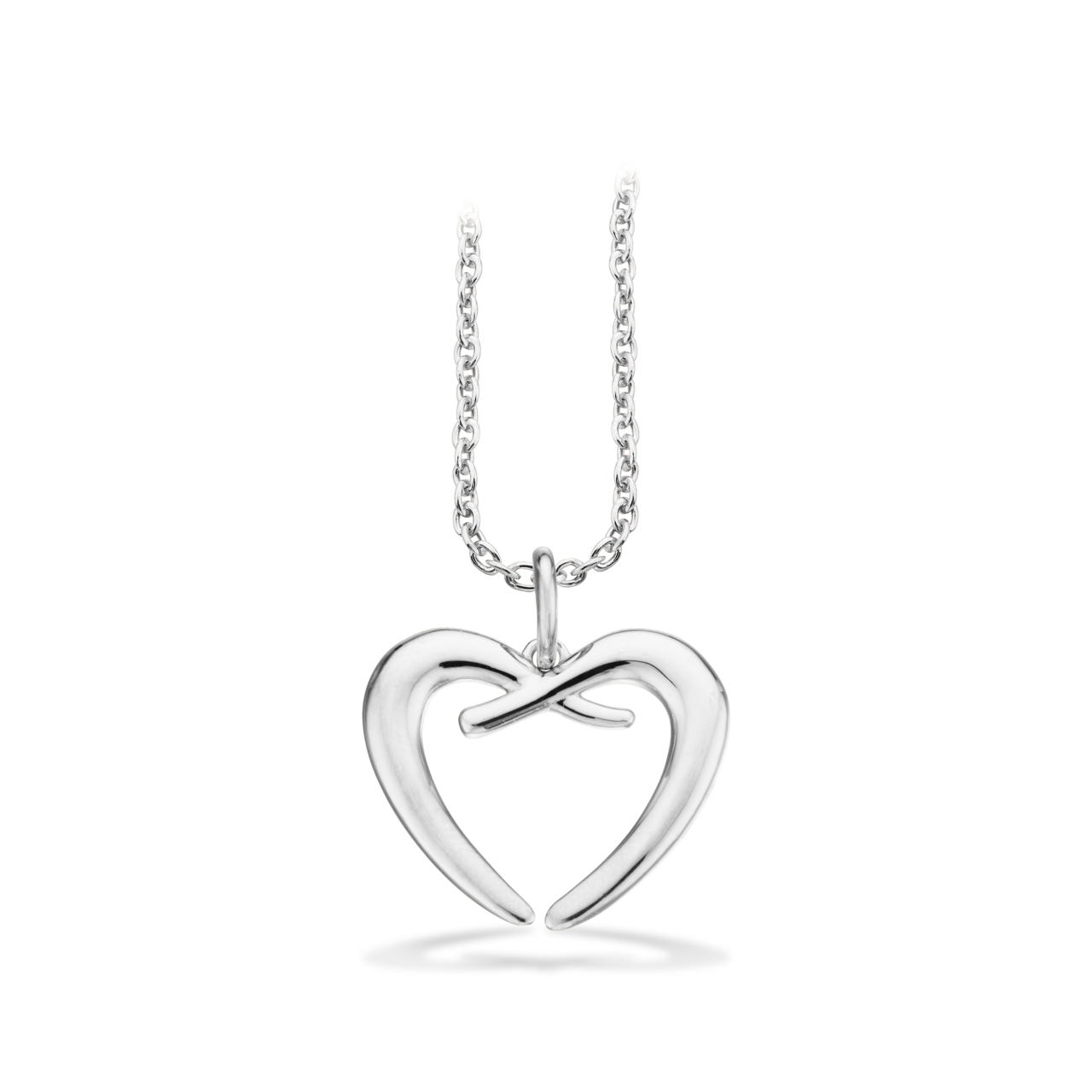 Pendant heart 925 platinium